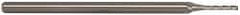 Accupro - 0.05", 0.3" LOC, 1/8" Shank Diam, 2-1/2" OAL, 3 Flute, Solid Carbide Square End Mill - Single End, Uncoated, Spiral Flute, 30° Helix, Centercutting, Series Miniature - USA Tool & Supply