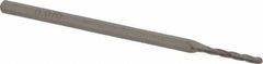 Accupro - 0.07" Diam, 1/2" LOC, 3 Flute Solid Carbide Ball End Mill - Uncoated, Single End, 2-1/2" OAL, 1/8" Shank Diam, Spiral Flute - USA Tool & Supply