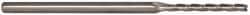 Accupro - 0.08", 3/4" LOC, 1/8" Shank Diam, 2-1/2" OAL, 3 Flute, Solid Carbide Square End Mill - Single End, Uncoated, Spiral Flute, 30° Helix, Centercutting, Series Miniature - USA Tool & Supply