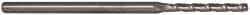 Accupro - 0.09", 3/4" LOC, 1/8" Shank Diam, 2-1/2" OAL, 3 Flute, Solid Carbide Square End Mill - Single End, Uncoated, Spiral Flute, 30° Helix, Centercutting, Series Miniature - USA Tool & Supply