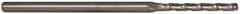 Accupro - 0.09", 3/4" LOC, 1/8" Shank Diam, 2-1/2" OAL, 3 Flute, Solid Carbide Square End Mill - Single End, Uncoated, Spiral Flute, 30° Helix, Centercutting, Series Miniature - USA Tool & Supply