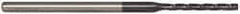 Accupro - 0.08", 3/4" LOC, 1/8" Shank Diam, 2-1/2" OAL, 3 Flute, Solid Carbide Square End Mill - Single End, AlTiN Finish, Spiral Flute, 30° Helix, Centercutting, Series Miniature - USA Tool & Supply