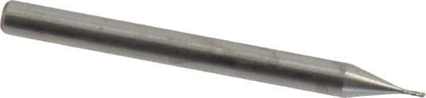 Accupro - 0.02", 4 Flute, Single End, Solid Carbide, 0.005" Corner Radius End Mill - 1-1/2" OAL, 30° Helix, Right Hand Flute, 0.06" LOC, Right Hand Cut - USA Tool & Supply