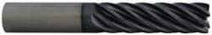Accupro - 1/2", 1-5/8" LOC, 1/2" Shank Diam, 4" OAL, 7 Flute, Solid Carbide Square End Mill - Single End, AlTiN Finish, Spiral Flute, 37.50° Helix, Centercutting, Right Hand Cut, Right Hand Flute - USA Tool & Supply