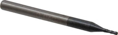 Accupro - 0.04", 4 Flute, Single End, Solid Carbide, 0.01" Corner Radius End Mill - 1-1/2" OAL, 30° Helix, Right Hand Flute, 0.12" LOC, Right Hand Cut - USA Tool & Supply