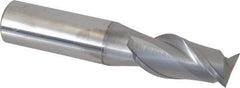 Accupro - 3/4", 1-1/2" LOC, 3/4" Shank Diam, 4" OAL, 2 Flute, Solid Carbide Square End Mill - Single End, nACRo Finish, Spiral Flute, 40° Helix, Centercutting, Right Hand Cut, Right Hand Flute - USA Tool & Supply