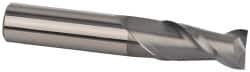 Accupro - 1", 2-1/4" LOC, 1" Shank Diam, 5" OAL, 2 Flute, Solid Carbide Square End Mill - USA Tool & Supply