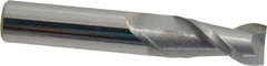 Accupro - 1/2", 1" LOC, 1/2" Shank Diam, 3" OAL, 2 Flute, Solid Carbide Square End Mill - Single End, nACRo Finish, Spiral Flute, 40° Helix, Centercutting, Right Hand Cut, Right Hand Flute - USA Tool & Supply