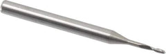 Accupro - 0.04", 2 Flute, Single End, Solid Carbide, 0.005" Corner Radius End Mill - 1-1/2" OAL, 30° Helix, Right Hand Flute, 0.12" LOC, Right Hand Cut - USA Tool & Supply