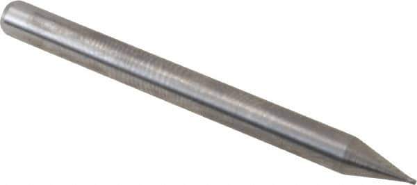 Accupro - 0.025", 4 Flute, Single End, Solid Carbide, 0.005" Corner Radius End Mill - 1-1/2" OAL, 30° Helix, Right Hand Flute, 0.038" LOC, Right Hand Cut - USA Tool & Supply