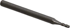 Accupro - 0.06", 4 Flute, Single End, Solid Carbide, 0.01" Corner Radius End Mill - 1-1/2" OAL, 30° Helix, Right Hand Flute, 0.18" LOC, Right Hand Cut - USA Tool & Supply