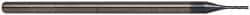 Accupro - 0.035", 0.175" LOC, 1/8" Shank Diam, 2-1/2" OAL, 3 Flute, Solid Carbide Square End Mill - Single End, AlTiN Finish, Spiral Flute, 30° Helix, Centercutting, Series Miniature - USA Tool & Supply