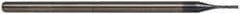 Accupro - 0.035", 0.175" LOC, 1/8" Shank Diam, 2-1/2" OAL, 3 Flute, Solid Carbide Square End Mill - Single End, AlTiN Finish, Spiral Flute, 30° Helix, Centercutting, Series Miniature - USA Tool & Supply