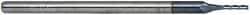 Accupro - 0.045", 0.225" LOC, 1/8" Shank Diam, 2-1/2" OAL, 3 Flute, Solid Carbide Square End Mill - Single End, AlTiN Finish, Spiral Flute, 30° Helix, Centercutting, Series Miniature - USA Tool & Supply