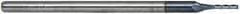 Accupro - 0.045", 0.225" LOC, 1/8" Shank Diam, 2-1/2" OAL, 3 Flute, Solid Carbide Square End Mill - Single End, AlTiN Finish, Spiral Flute, 30° Helix, Centercutting, Series Miniature - USA Tool & Supply