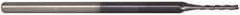 Accupro - 0.055", 0.385" LOC, 1/8" Shank Diam, 2-1/2" OAL, 3 Flute, Solid Carbide Square End Mill - Single End, AlTiN Finish, Spiral Flute, 30° Helix, Centercutting, Series Miniature - USA Tool & Supply