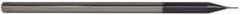Accupro - 0.015", 0.075" LOC, 1/8" Shank Diam, 2-1/2" OAL, 3 Flute, Solid Carbide Square End Mill - Single End, AlTiN Finish, Spiral Flute, 30° Helix, Centercutting - USA Tool & Supply