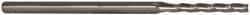 Accupro - 0.095", 3/4" LOC, 1/8" Shank Diam, 2-1/2" OAL, 3 Flute, Solid Carbide Square End Mill - Single End, Uncoated, Spiral Flute, 30° Helix, Centercutting, Series Miniature - USA Tool & Supply