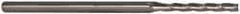 Accupro - 0.095", 3/4" LOC, 1/8" Shank Diam, 2-1/2" OAL, 3 Flute, Solid Carbide Square End Mill - Single End, Uncoated, Spiral Flute, 30° Helix, Centercutting, Series Miniature - USA Tool & Supply