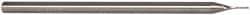 Accupro - 0.025", 1/8" LOC, 1/8" Shank Diam, 2-1/2" OAL, 3 Flute, Solid Carbide Square End Mill - Single End, Uncoated, Spiral Flute, 30° Helix, Centercutting, Series Miniature - USA Tool & Supply