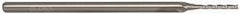 Accupro - 0.055", 0.385" LOC, 1/8" Shank Diam, 2-1/2" OAL, 3 Flute, Solid Carbide Square End Mill - Single End, Uncoated, Spiral Flute, 30° Helix, Centercutting, Series Miniature - USA Tool & Supply