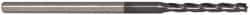 Accupro - 0.095", 3/4" LOC, 1/8" Shank Diam, 2-1/2" OAL, 3 Flute, Solid Carbide Square End Mill - Single End, AlTiN Finish, Spiral Flute, 30° Helix, Centercutting, Series Miniature - USA Tool & Supply