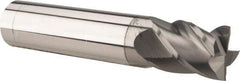 Accupro - 5/64", 1/4" LOC, 1/8" Shank Diam, 1-1/2" OAL, 4 Flute, Solid Carbide Square End Mill - Single End, nACRo Finish, Spiral Flute, 30° Helix, Centercutting, Right Hand Cut, Right Hand Flute - USA Tool & Supply