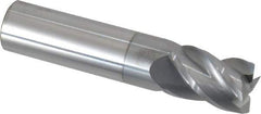 Accupro - 5/8", 7/8" LOC, 5/8" Shank Diam, 3" OAL, 4 Flute, Solid Carbide Square End Mill - Single End, nACRo Finish, Spiral Flute, 40° Helix, Centercutting, Right Hand Cut, Right Hand Flute - USA Tool & Supply