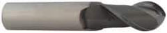 Accupro - 3/8" Diam, 1-1/2" LOC, 2 Flute Solid Carbide Ball End Mill - nACRo Finish, Single End, 6" OAL, 3/8" Shank Diam, Spiral Flute - USA Tool & Supply