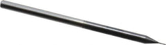 Accupro - 0.01" Diam, 0.05" LOC, 3 Flute Solid Carbide Ball End Mill - AlTiN Finish, Single End, 2-1/2" OAL, 1/8" Shank Diam, Spiral Flute - USA Tool & Supply