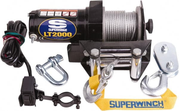 Superwinch - 2,000 Lb Capacity, 50' Cable Length, ATV Winch - USA Tool & Supply