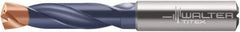 Walter-Titex - 10.8mm 140° Spiral Flute Solid Carbide Screw Machine Drill Bit - Double Coating Finish, Right Hand Cut, 55mm Flute Length, 102mm OAL, X-treme Plus Point, Straight Shank, Through Coolant - USA Tool & Supply