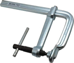 Bessey - 4-3/4" Deep Throat, 6" Max Capacity, Standard Sliding Arm Clamp - 1,000 Lb Clamping Pressure, 5/8" Spindle Diam - USA Tool & Supply