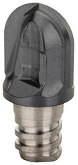 Iscar - MM HRF Grade IC903 Carbide Ball Nose Milling Tip Insert - TiAlN Finish, 2 Flutes, 5/16" Cutting Diam, 5/16" Depth of Cut, 0.39" Extension - USA Tool & Supply