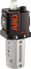 ARO/Ingersoll-Rand - 3/8" NPT, 250 Max psi Compact Modular Lubricator - Metal Bowl with Sight Glass, Aluminum Body, 105 CFM, 175°F Max Temp, 2.2" Long x 2.24" Wide x 5.99" High - USA Tool & Supply