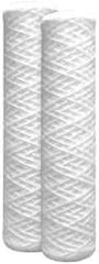 Dupont - 2" OD, 15µ, String Wound Universal String Wound 2 Pack Cartridge Filter - 10" Long, Reduces Sediments & Rust - USA Tool & Supply