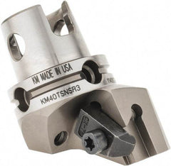 Kennametal - NG3R Insert, 47mm Head Length, Modular Grooving Cutting Unit Head - Right Hand Cut, System Size KM40, Through Coolant, Series Top Notch - USA Tool & Supply