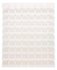 Quantum Storage - 80 Bin Louvered Panel with Ultra Bins - 48 Inch Overall Width x 11 Inch Overall Depth x 61 Inch Overall Height, Clear Tri-Clear Polypropylene Bins - USA Tool & Supply