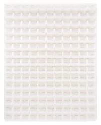 Quantum Storage - 165 Bin Louvered Panel with Ultra Bins - 48 Inch Overall Width x 8 Inch Overall Depth x 61 Inch Overall Height, Clear Tri-Clear Polypropylene Bins - USA Tool & Supply