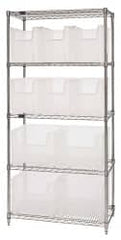 Quantum Storage - 10 Bin Giant Stack Container with Wire Shelving - USA Tool & Supply