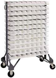 Quantum Storage - 192 Bin Rail System with Ultra Bins - 36 Inch Overall Width x 20 Inch Overall Depth x 53 Inch Overall Height, Clear Tri-Clear Polypropylene Bins - USA Tool & Supply
