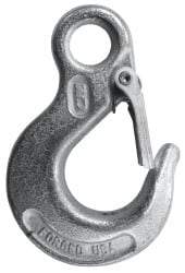 CM - 3,900 Lb Capacity, Chain Grade 43, Steel Eye Hook - 0.81" Hook Throat, 2.7" Reach, 0.69" Eye ID, 5/16" Chain Diam, 3.98" OAL, Heat Treated - USA Tool & Supply