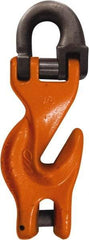 CM - 3/8 Inch Chain Diameter, Grade 100 Clevis Hook - 8,800 Lbs. Load Capacity, 1.16 Inch Inside Diameter, 0.31 Inch Pin Diameter, 0.47 Inch Hook Throat, 7.61 Inch Overall Length, 2.74 Inch Hook Width - USA Tool & Supply