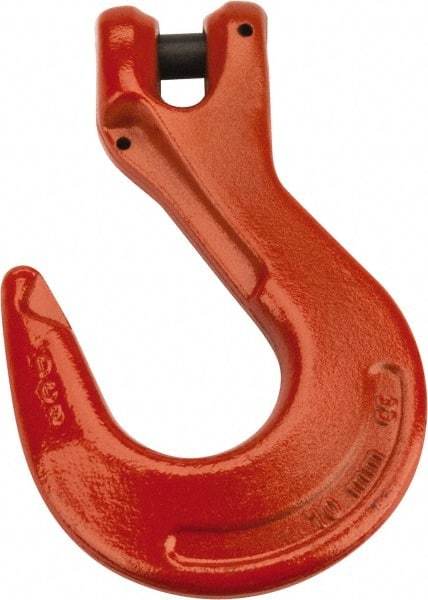 CM - 3/8 Inch Chain Diameter, Grade 100 Clevis Hook - 8,800 Lbs. Load Capacity, 0.47 Inch Inside Diameter, 0.51 Inch Pin Diameter, 1.06 Inch Hook Throat, 6.53 Inch Overall Length, 4.38 Inch Hook Width - USA Tool & Supply