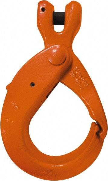 CM - 3/8 Inch Chain Diameter, Grade 100 Clevis Hook - 8,800 Lbs. Load Capacity, 0.47 Inch Inside Diameter, 0.51 Inch Pin Diameter, 2.27 Inch Hook Throat, 6.92 Inch Overall Length, 4.76 Inch Hook Width - USA Tool & Supply