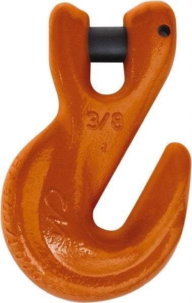 CM - 5/8 Inch Chain Diameter, Grade 100 Clevis Hook - 22,600 Lbs. Load Capacity, 0.79 Inch Inside Diameter, 3/4 Inch Pin Diameter, 0.79 Inch Hook Throat, 6.54 Inch Overall Length, 4.18 Inch Hook Width - USA Tool & Supply