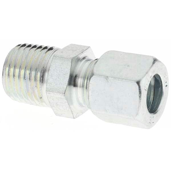 Parker - Metal Flareless Bite Type Tube Fittings Outside Diameter (mm): 8 Fitting Type: Male Connector - USA Tool & Supply