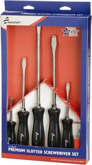 Ability One - 6 Piece Slotted Screwdriver Set - Bit Sizes: Philips #1 to #3 - USA Tool & Supply