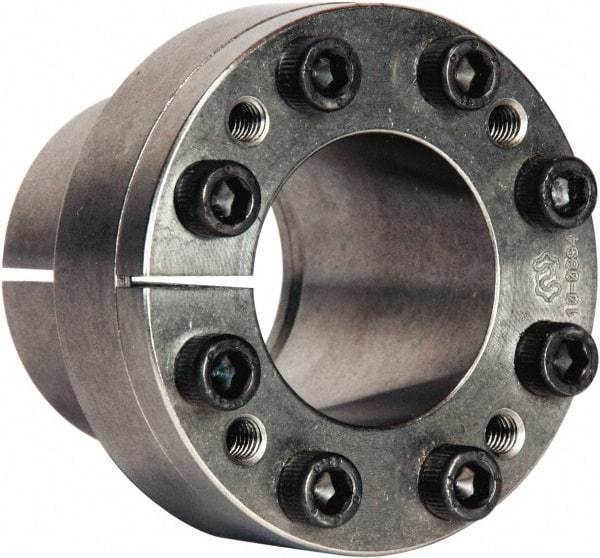 Climax Metal Products - M8 Thread, 1-7/8" Bore Diam, 2.441" OD, Shaft Locking Device - 8 Screws, 18,521 Lb Axial Load, 3.425" OAW, 1.772" Thrust Ring Width, 1,447 Ft/Lb Max Torque - USA Tool & Supply