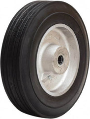 Hamilton - 10 Inch Diameter x 2 Inch Wide, Rubber on Aluminum Caster Wheel - 700 Lb. Capacity, 2-3/4 Inch Hub Length, 3/4 Inch Axle Diameter, Straight Roller Bearing - USA Tool & Supply